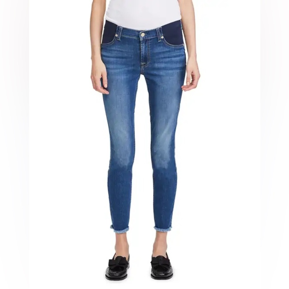 Like New! 7 For All Mankind Maternity Skinny Ankle Jean, size 25